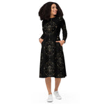 Celestial long sleeve midi dress