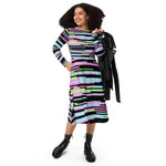 Striped Multi-Color long sleeve midi dress