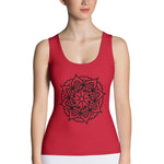 Mandala Red Tank Top