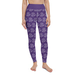 Purple Flower Yoga Leggings