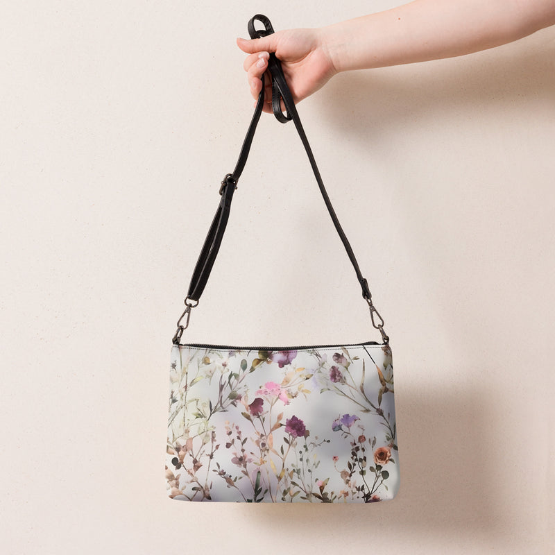 Gray Floral Crossbody bag