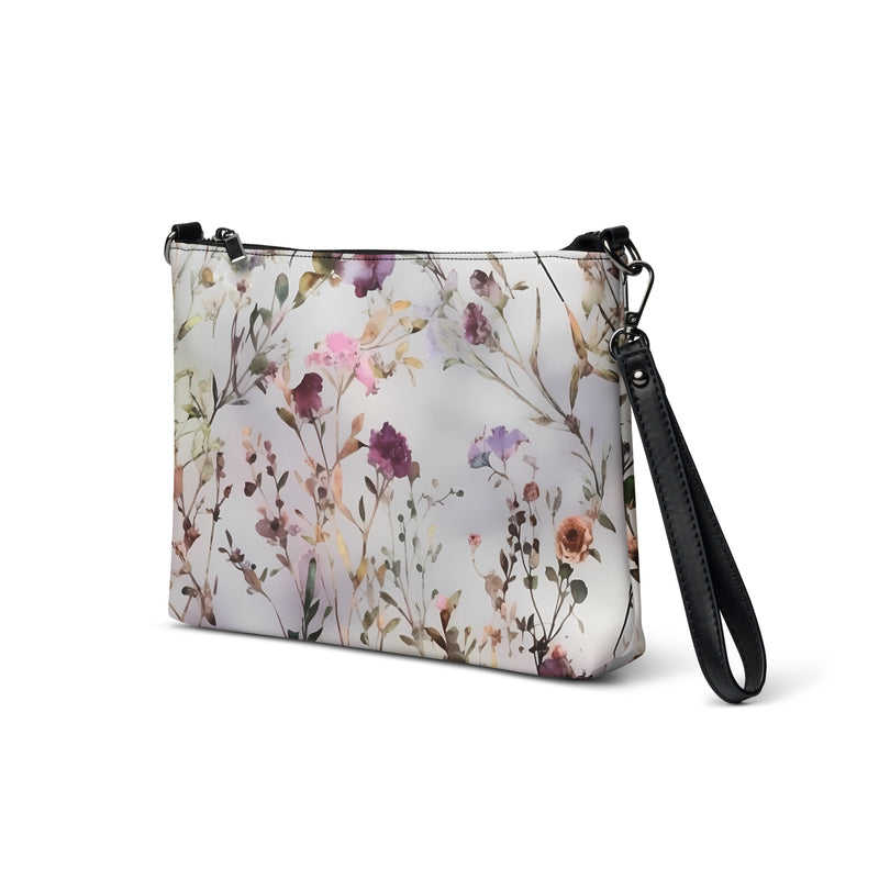 Gray Floral Crossbody bag