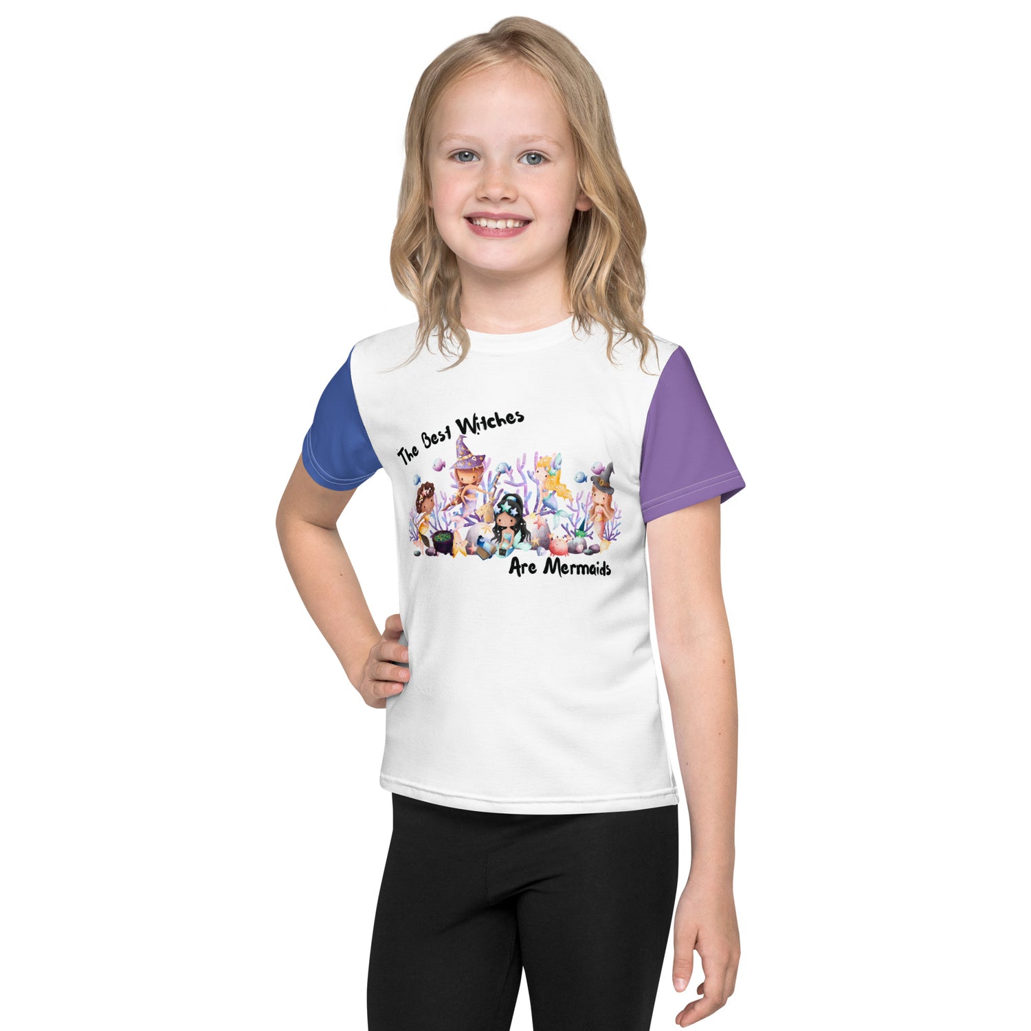 A Mermaid Halloween Crew Neck T-Shirt- White