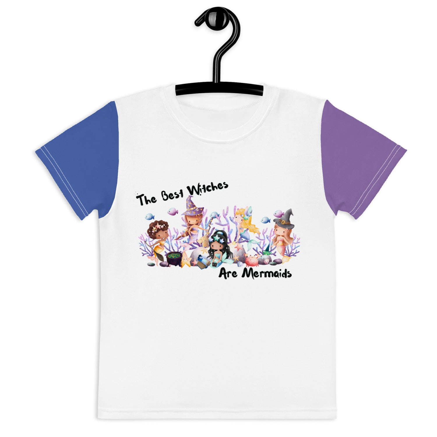 A Mermaid Halloween Crew Neck T-Shirt- White