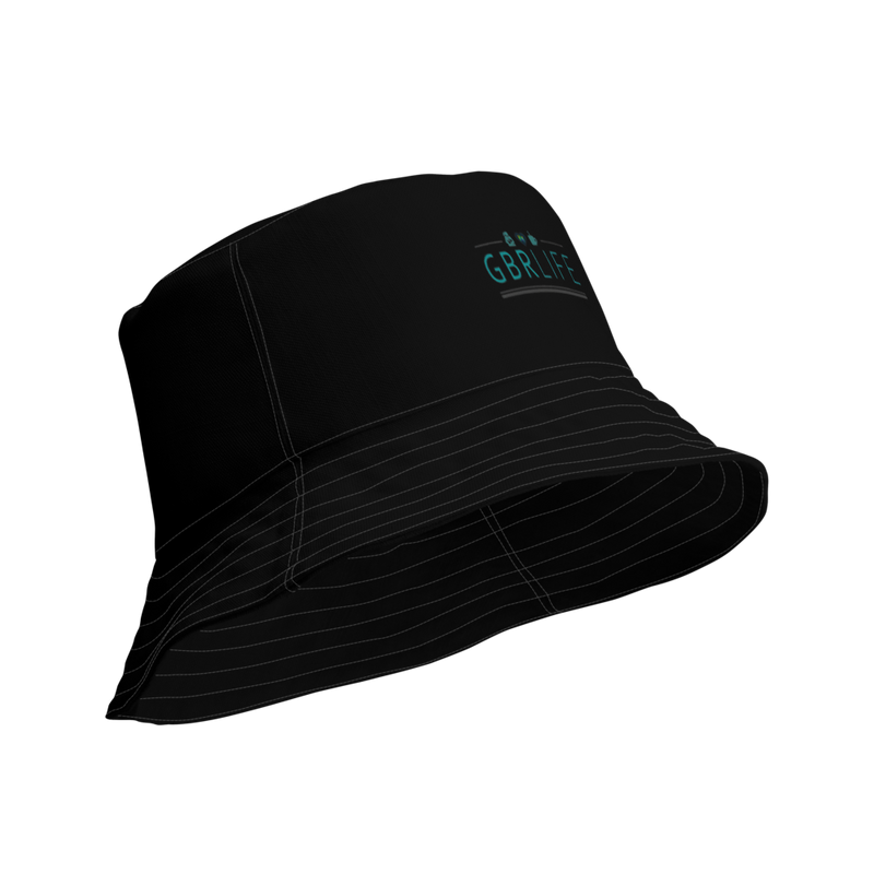 GBRLIFE Merch-Black Bucket Hat- Reversable with or without GBRLIFE Logo