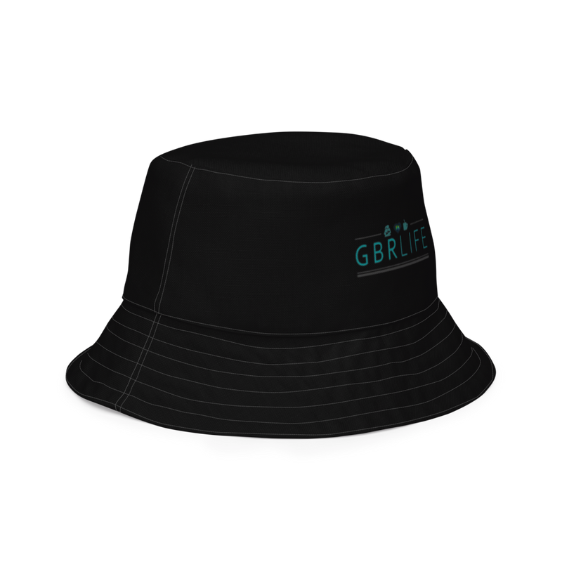 GBRLIFE Merch-Black Bucket Hat- Reversable with or without GBRLIFE Logo