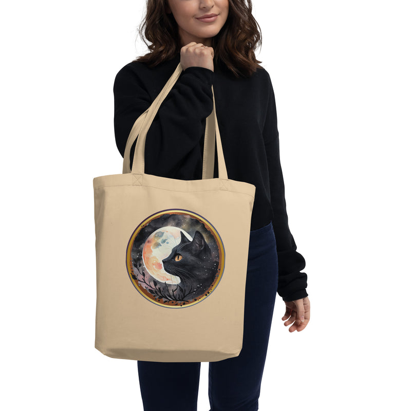 Cat & The Moon Tote Bag