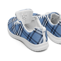 Blue Plaid Men’s Athletic Shoes