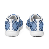 Blue Plaid Men’s Athletic Shoes