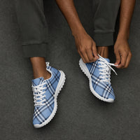 Blue Plaid Men’s Athletic Shoes