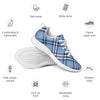 Blue Plaid Men’s Athletic Shoes