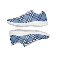 Blue Plaid Men’s Athletic Shoes