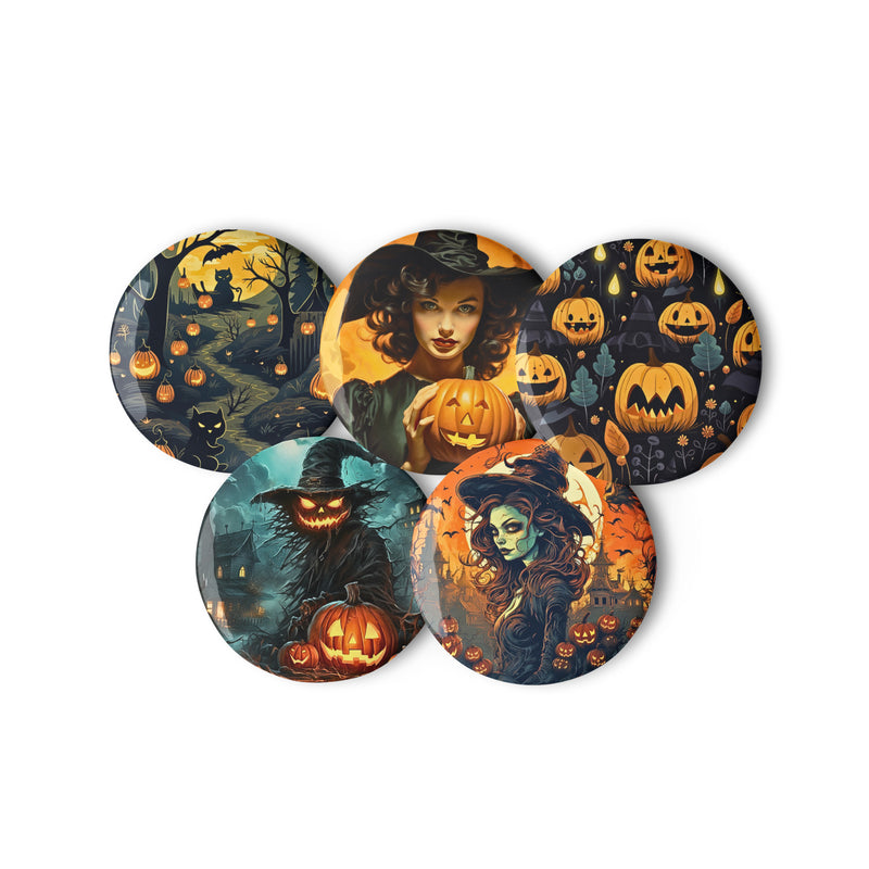 Halloween Set of Pin Buttons