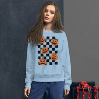 Checkered Pumpkin Sweatshirt