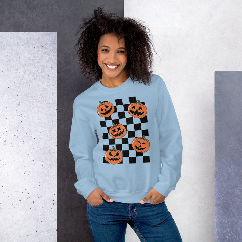 Checkered Pumpkin Sweatshirt