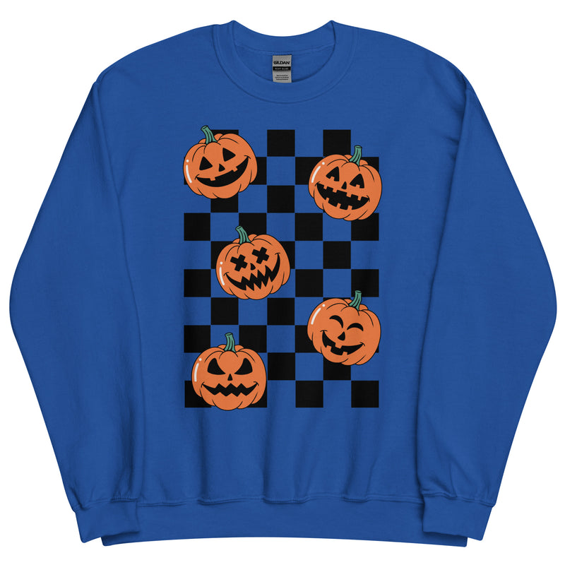 Checkered Pumpkin Sweatshirt