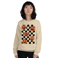 Checkered Pumpkin Sweatshirt