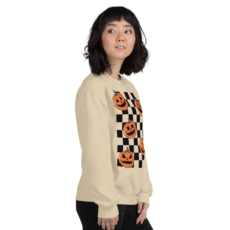 Checkered Pumpkin Sweatshirt