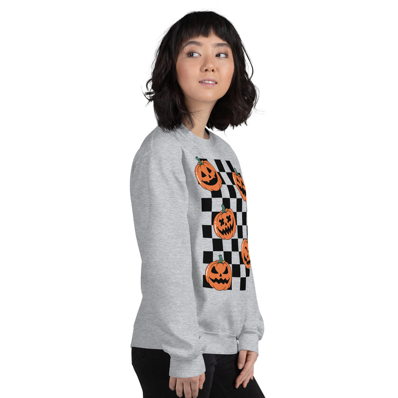 Checkered Pumpkin Sweatshirt