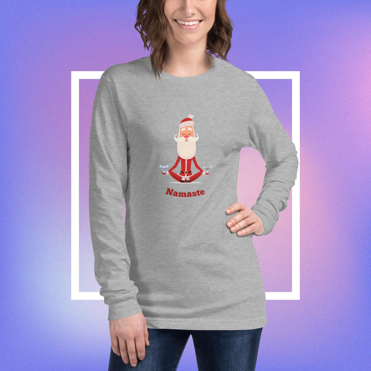 Namaste Santa Unisex Long Sleeve Tee