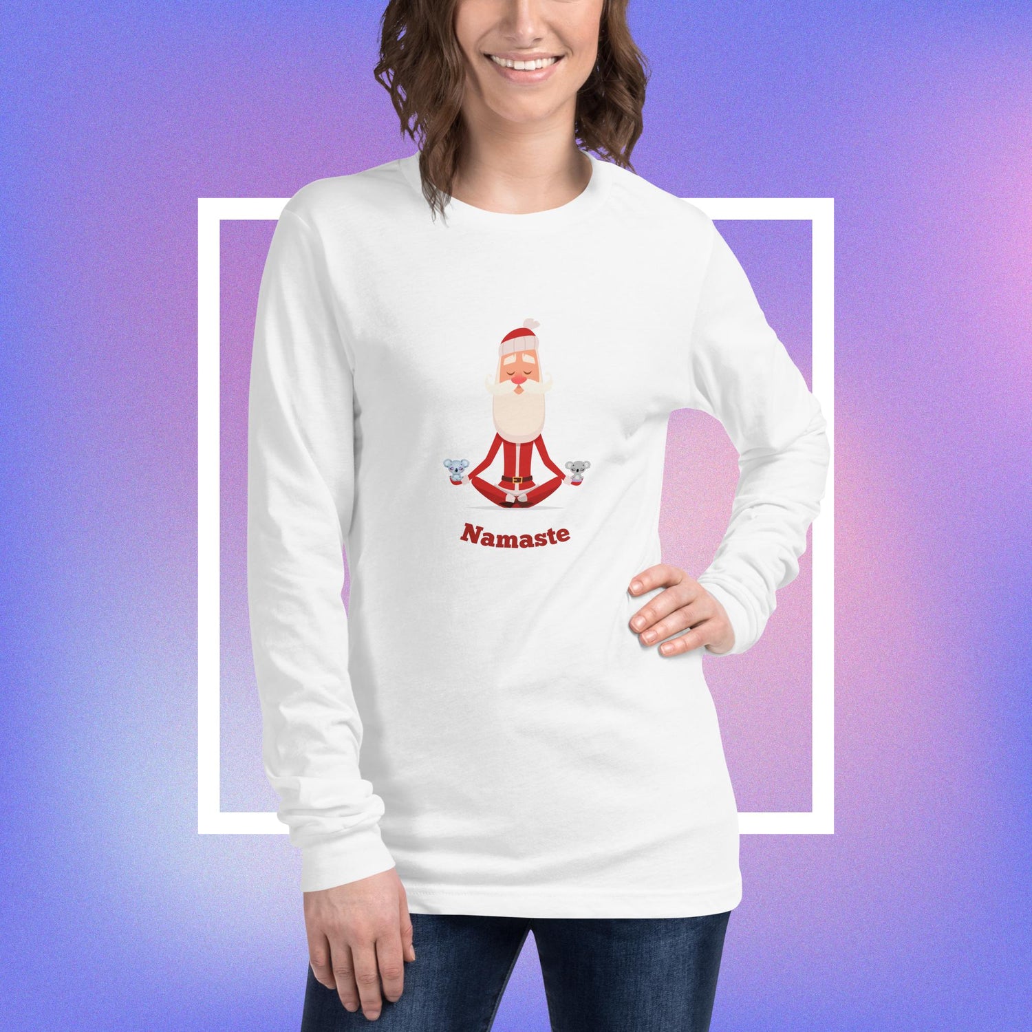 Namaste Santa Unisex Long Sleeve Tee