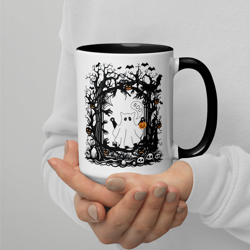 Ghost Cat Mug with Color Inside