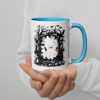 Ghost Cat Mug with Color Inside