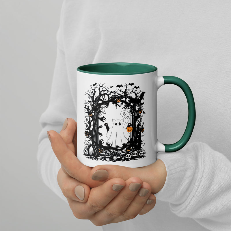 Ghost Cat Mug with Color Inside