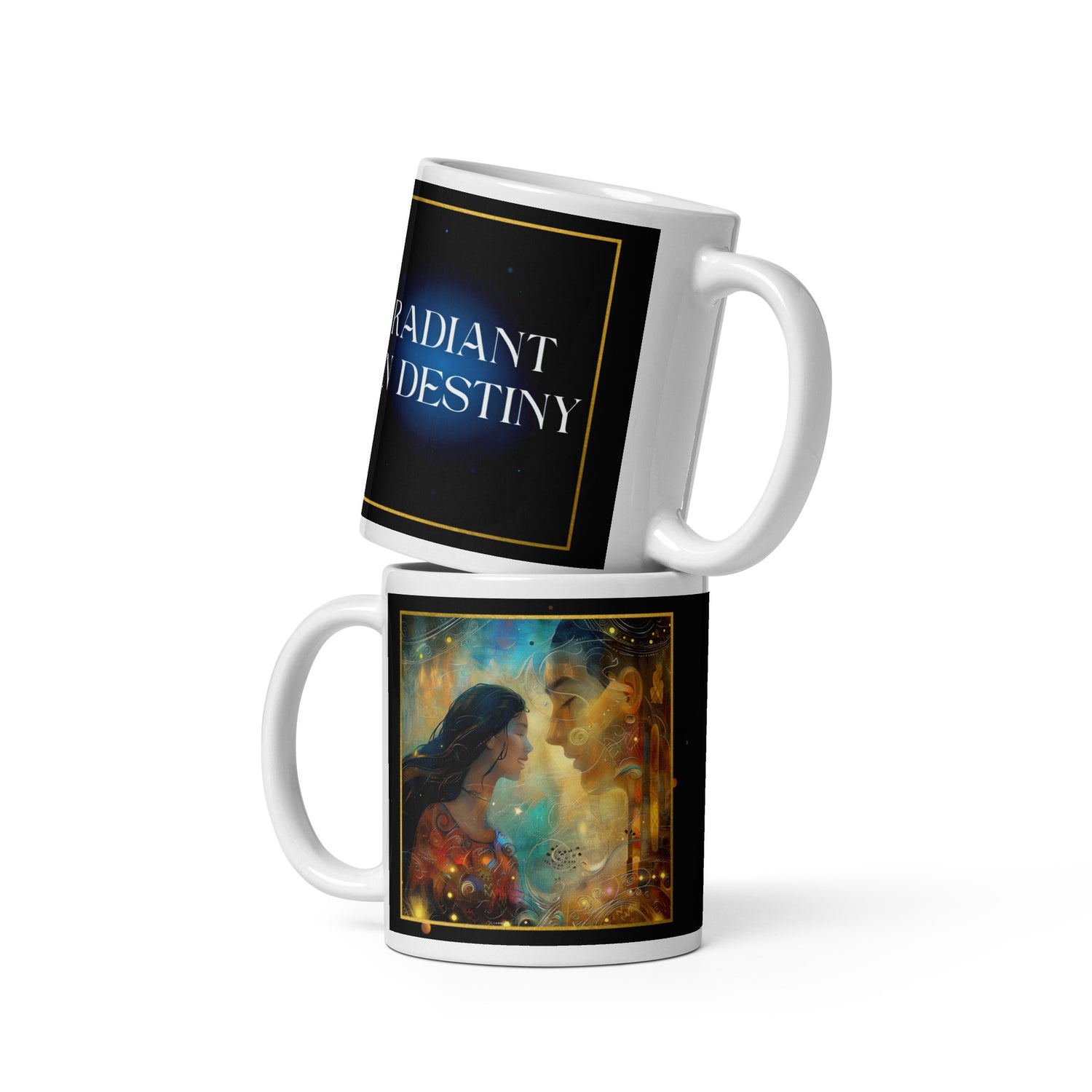 Radiant In Destiny White glossy mug