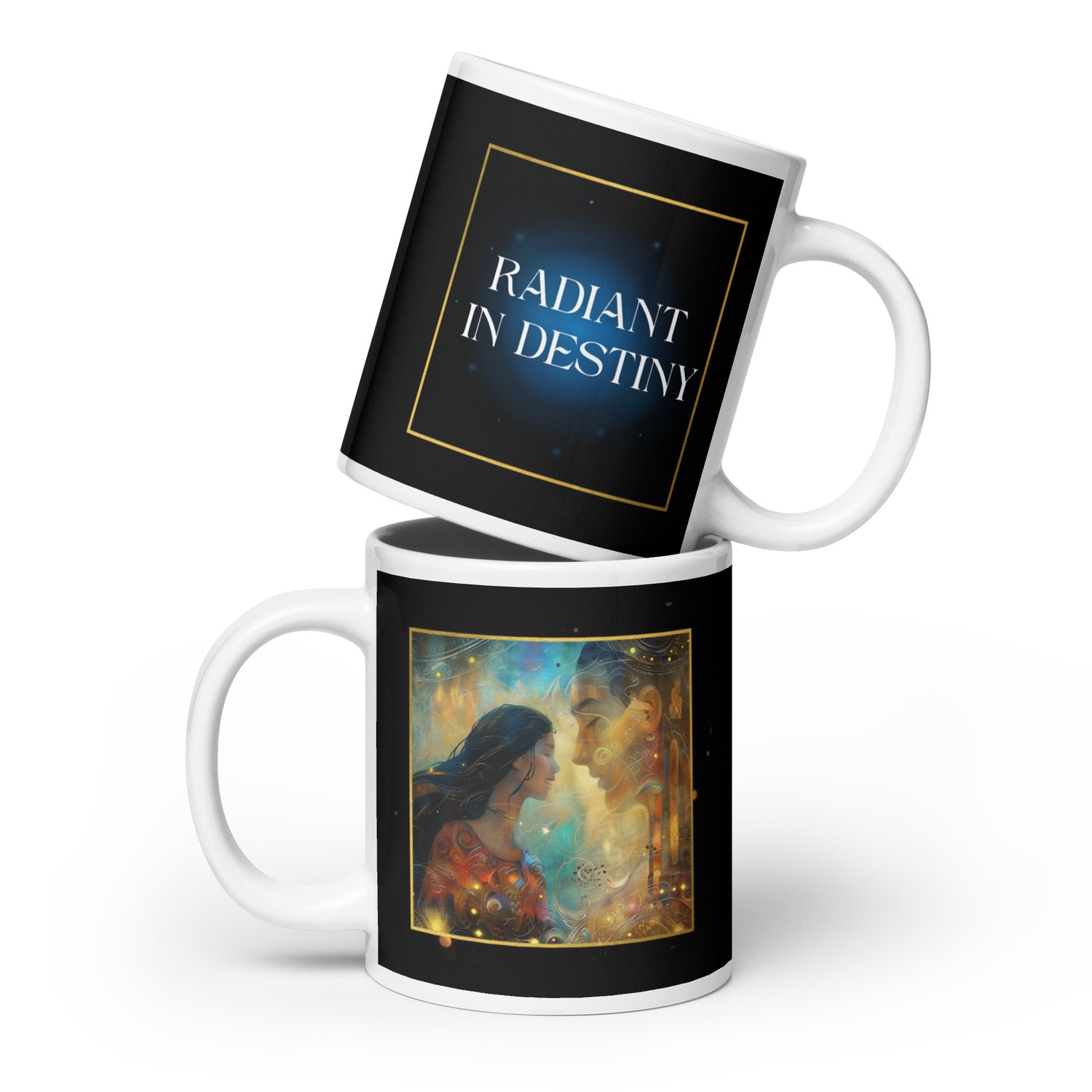 Radiant In Destiny White glossy mug
