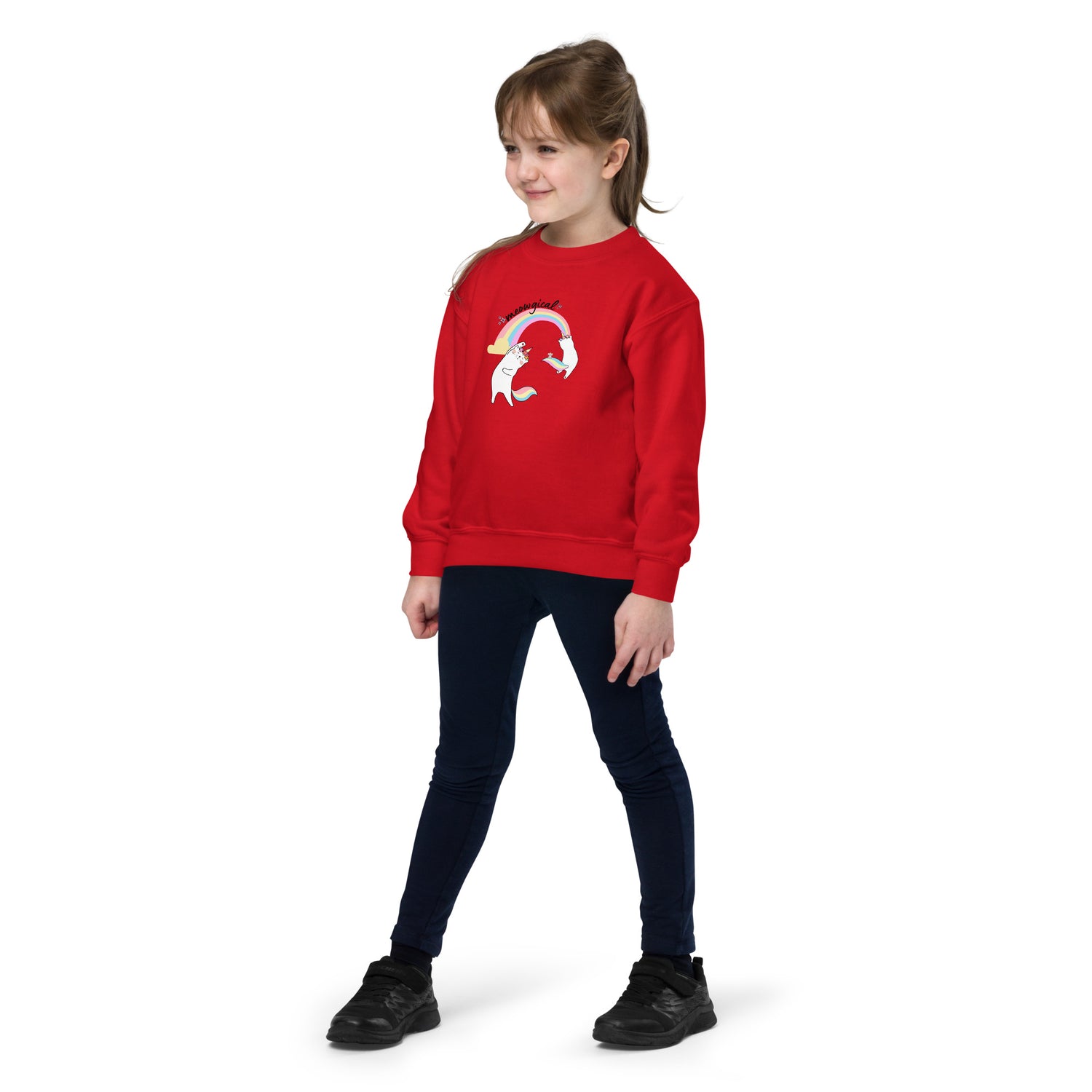 Magical Unicorn Kitty Youth crewneck sweatshirt