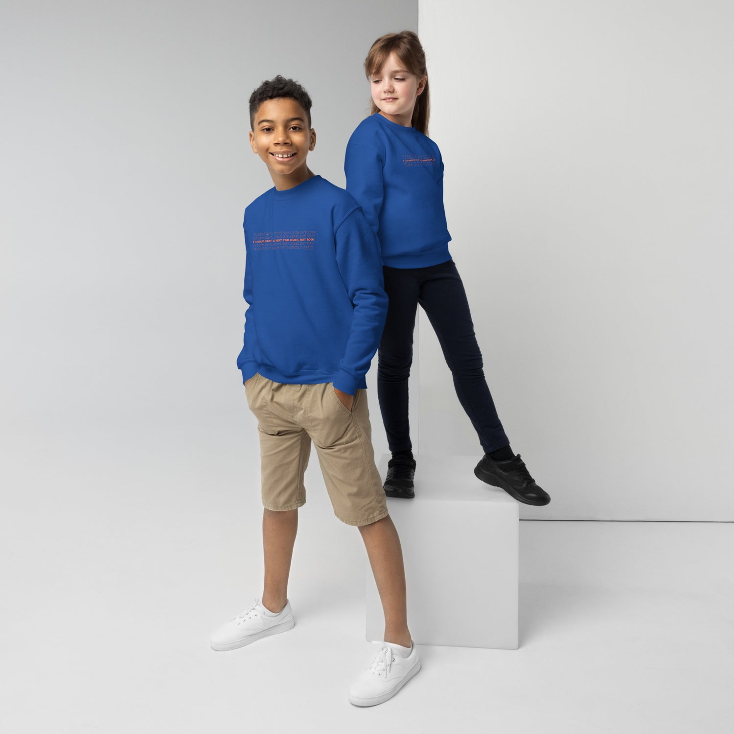 5 Is Kind Of Alot Youth Crewneck Sweatshirt