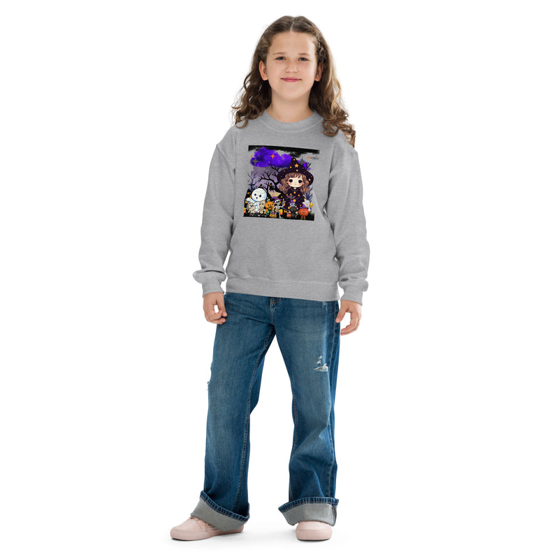 Here Comes Halloween Youth crewneck sweatshirt