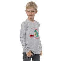 A Dino & Sports Car Christmas long sleeve tee