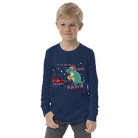 A Dino & Sports Car Christmas long sleeve tee