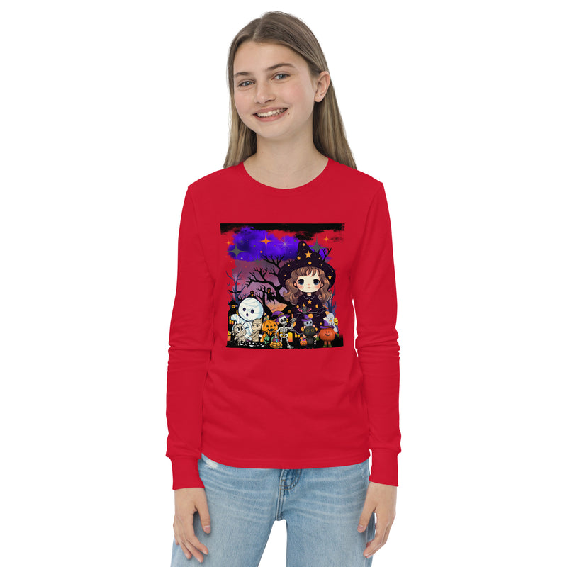 Here Comes Halloween Youth Long Sleeve Tee