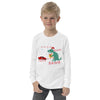 A Dino & Sports Car Christmas long sleeve tee