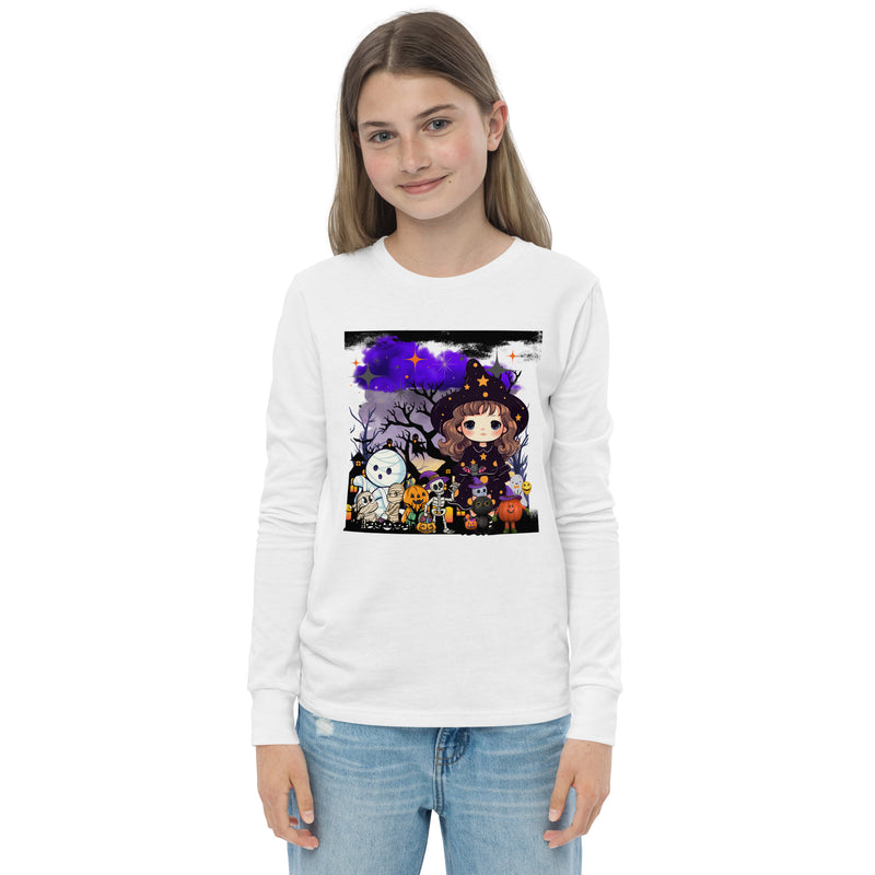 Here Comes Halloween Youth Long Sleeve Tee