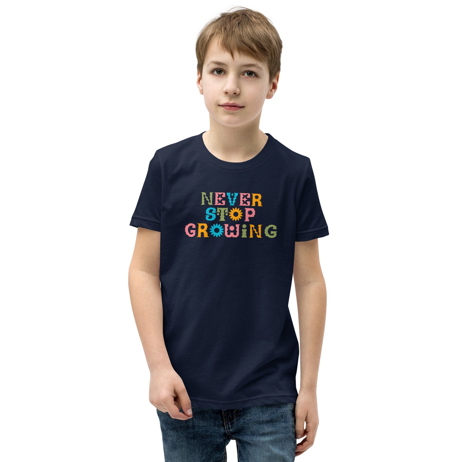 Never Stop Growing Youth Short Sleeve T-Shirt