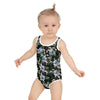 Black Floral Little Kids Swimsuit