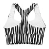 Zebra Print Longline sports bra