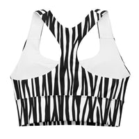 Zebra Print Longline sports bra