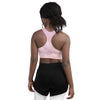 Pink Cloudy Sky Longline sports bra