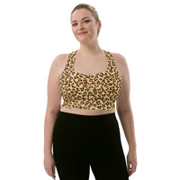 Leopard Print Longline sports bra