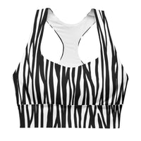 Zebra Print Longline sports bra