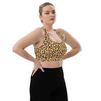 Leopard Print Longline sports bra