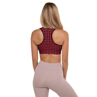 Red Back Surprise Padded Sports Bra