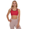 Red Back Surprise Padded Sports Bra