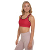 Red Back Surprise Padded Sports Bra