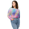 Cotton Candy long-sleeve crop top